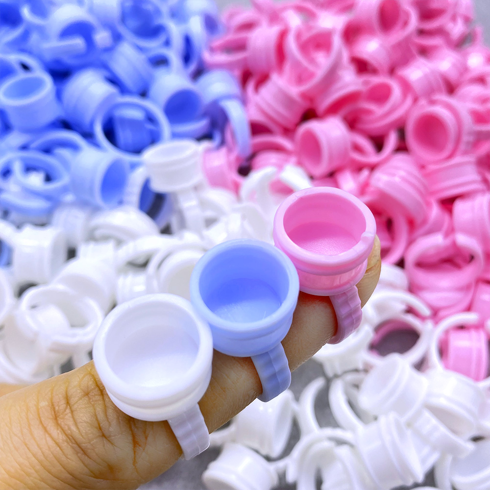 Eyelash Extension Adhesive - 100Pcs Glue Rings For Lashes Grafting