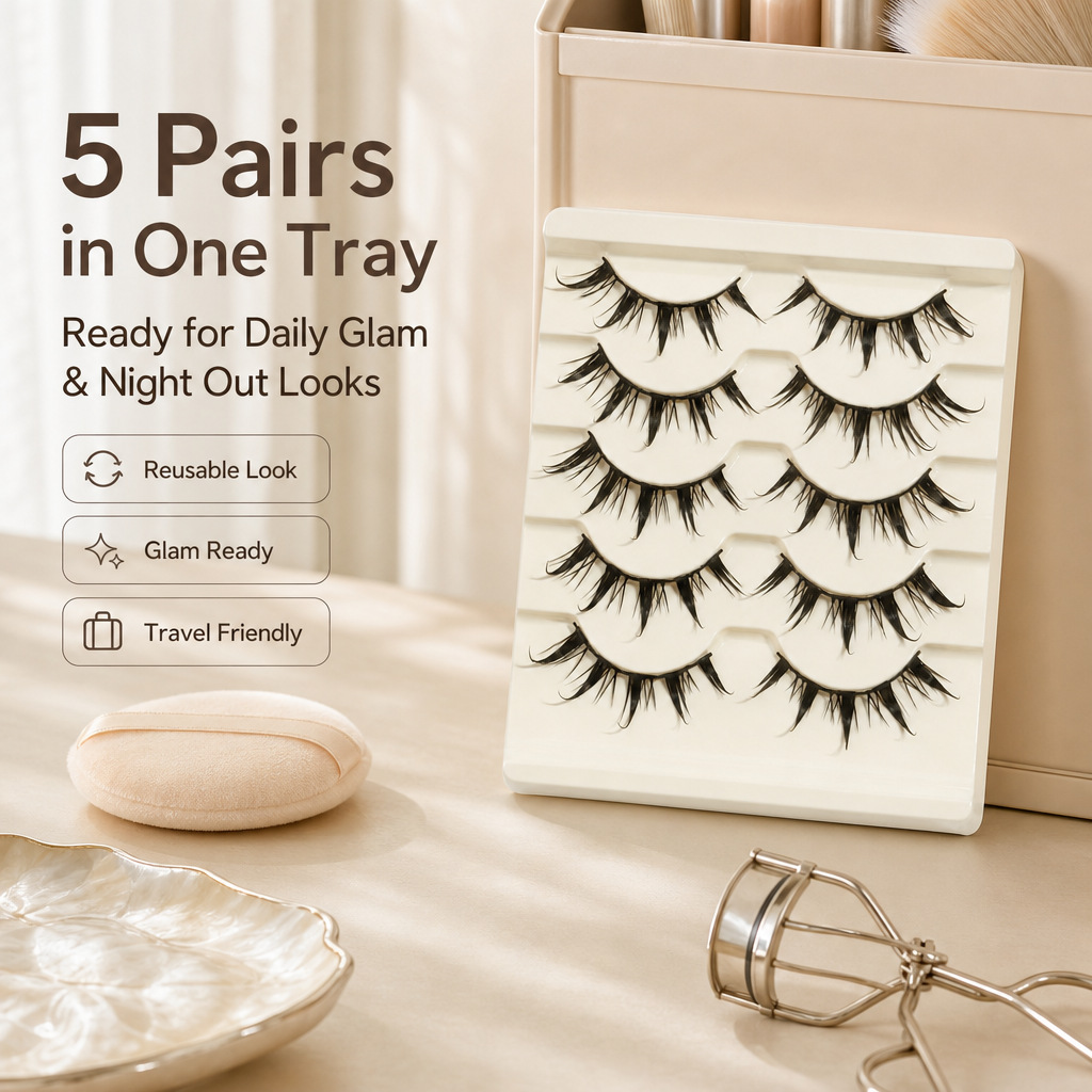 Cosplay Fake Eyelashes 5Pcs Li - Eyelash Extension Japanese Style 评论和价格