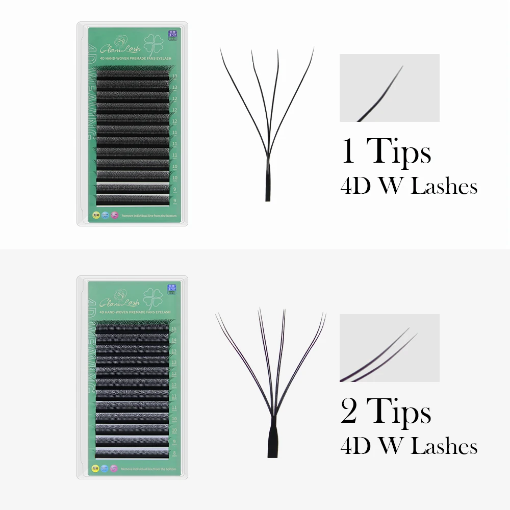 GLAMLASH 4D W Shape Eyelash Ex - Eyelash Extension Volume Styles 评论和价格