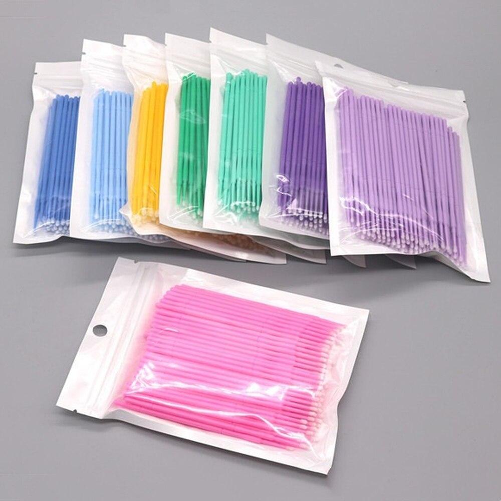 100pcs/lot Micro Brushes Make  - Eyelash Extension Adhesive 评论和价格