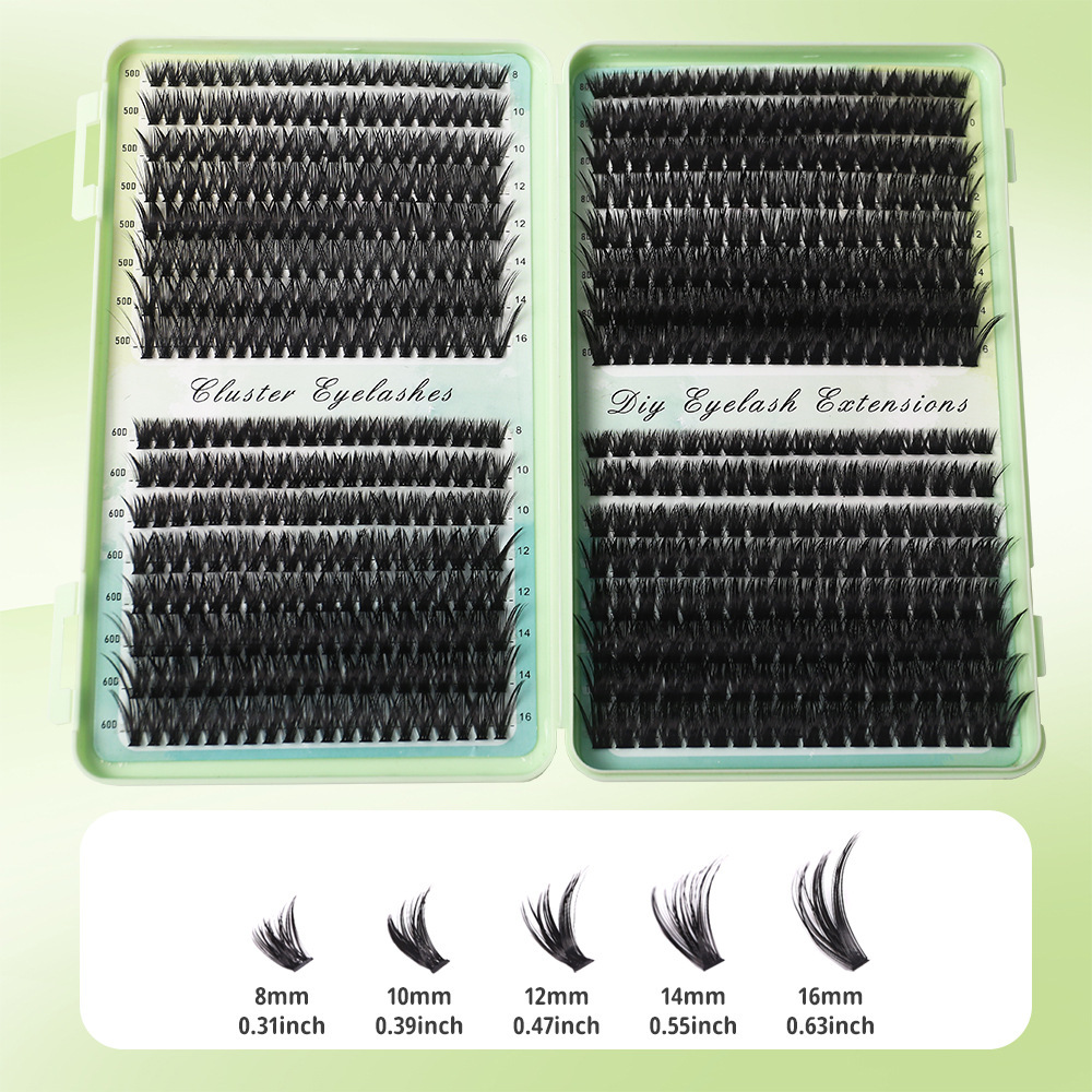 Lashes Cluster DIY Lash Extens - Eyelash Extension Cat Eye Wispy 评论和价格