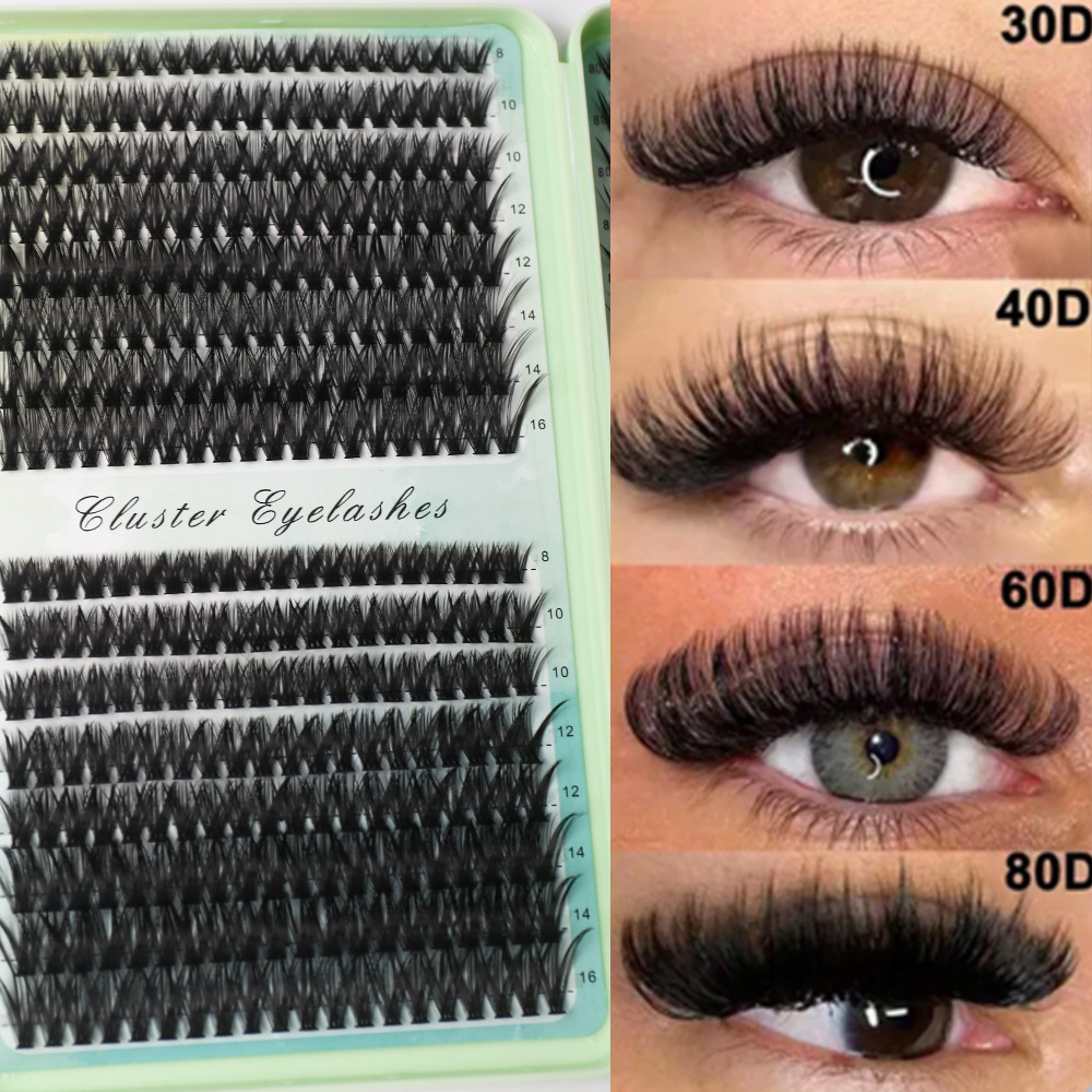 Lashes Cluster DIY Lash Extens - Eyelash Extension Cat Eye Wispy 评论和价格