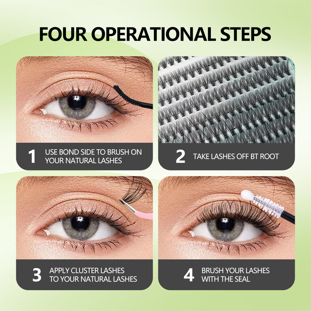 Lashes Cluster DIY Lash Extens - Eyelash Extension Cat Eye Wispy 评论和价格