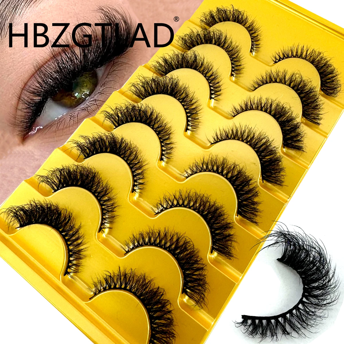HBZGTLAD New 8 pairs of cat ey - Eyelash Extension Cat Eye Wispy 评论和价格