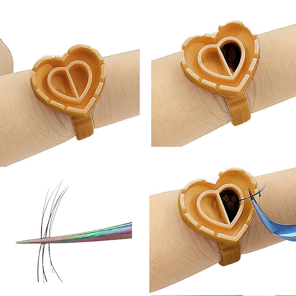 500PCS Glue Rings for Lash Ext - Eyelash Extension Adhesive 评论和价格