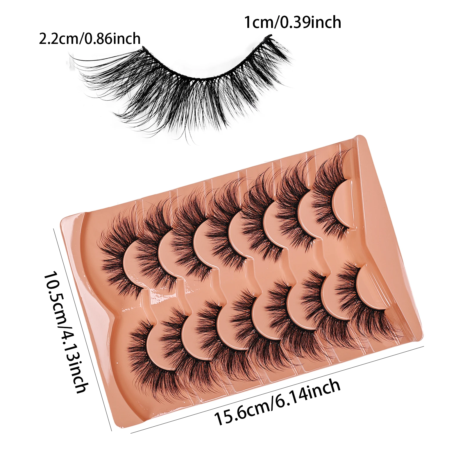 7 pairs Cat Eye Eyelashes 3D N - Eyelash Extension Cat Eye Wispy 评论和价格