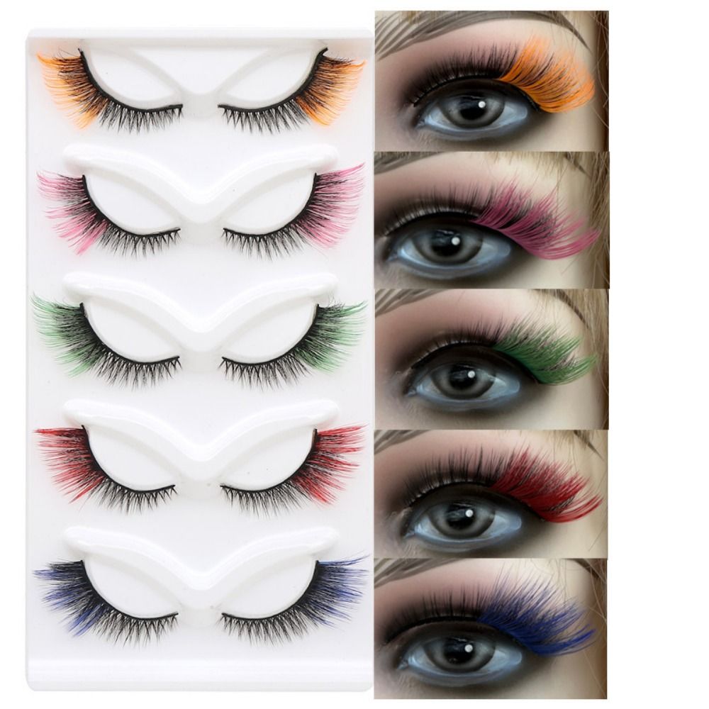 3D Mink Colored Anime Lashes F - Eyelash Extension Cat Eye Wispy 评论和价格
