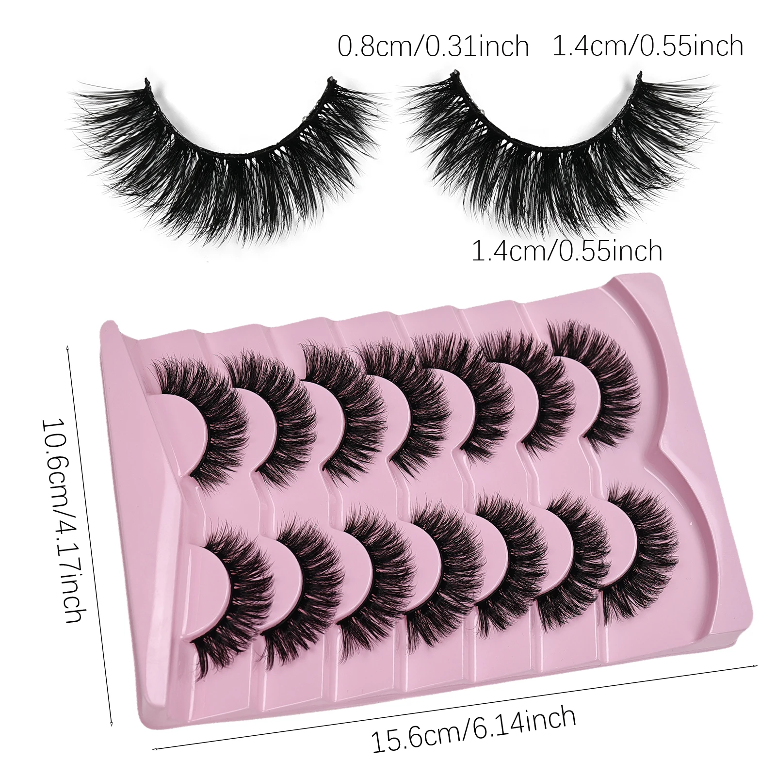 7 Pairs Cat Eye Lashes Volume  - Eyelash Extension Cat Eye Wispy 评论和价格