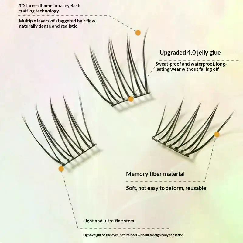7 Rows Self-Adhesive Eyelashes - Eyelash Extension Adhesive 评论和价格